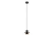 Lampy - EGLO ALBARES LAMPA WISZĄCA Ø195 E14 CZARNY/MIEDŹ - 900972