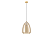 Lampy - EGLO ALOBRASE LAMPA WISZĄCA E27 Ø300 BM/AMBER - 98647