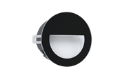 Lampy - EGLO ARACENA ZEWN. WBUD. ŚCIANA Ø125 2,5W 300LM 4000K IP65 CZARNY - 99576