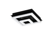 Lampy - EGLO FRADELO 1 LOFT 240X240 CZARNY/KRYSZTAŁ - 99327