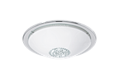 Lampy - EGLO GIOLINA PLAFON CHROM/BIAŁY/KRYSZTAŁ - 93778