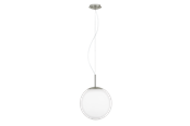 Lampy - EGLO PIEDALE PRO LAMPA WISZĄCA SZKŁO E27 L2000 Ø300 BIAŁY - 63268