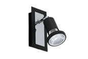 Lampy - EGLO SARRIA spot czarny/chrom - 94963