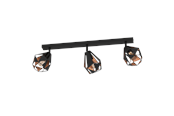 Lampy - EGLO CARTON 7 LISTWA SPOT 3XE27 CZARNY/ANTYKMIEDŹ - 43717