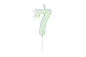 Zabawki - Globos Cake candle 4.5cm Pastel Mint no. 7 - 1197