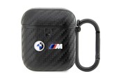 Telefon - Inne akcesoria - BMW BMA2WMPUCA2 AirPods 1/2 cover black/black Carbon Double Metal Logo - 3666339123826