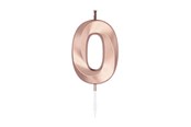 Zabawki - Globos Cake Candle 6cm Metallic Rose Gold no. 0 - 1030
