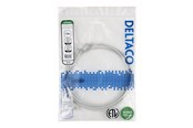 Kabel sieciowy - Deltaco patch cable - 1.5 m - grey - Szary - TP-6105-SLIM