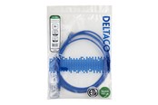 Kabel sieciowy - Deltaco patch cable - 2 m - blue - Niebieski - TP-62B-SLIM
