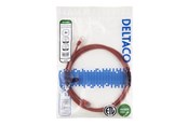 Kabel sieciowy - Deltaco patch cable - 2 m - red - Czerwony - TP-62R-SLIM