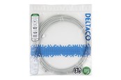 Kabel sieciowy - Deltaco patch cable - 5 m - grey - Szary - TP-65-SLIM