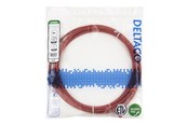 Kabel sieciowy - Deltaco patch cable - 5 m - red - Czerwony - TP-65R-SLIM