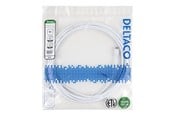 Kabel sieciowy - Deltaco patch cable - 5 m - white - Biały - TP-65W-SLIM