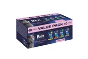 Koty - Brit Premium by Nature Value pack Sterilised Box - wet cat food - 40x100g - 8595602585878