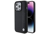 Telefon - Pokrowiec i etui - BMW Leather Textured & Stripe iPhone 15 Pro Max Case - Black - 3666339142810