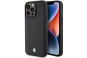 Telefon - Pokrowiec i etui - BMW Leather Diamond Pattern case for iPhone 15 Pro Max - black - 3666339142575