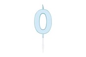 Zabawki - Globos Cake candle 4.5cm Pastel Blue no. 0 - 1180