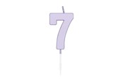 Zabawki - Globos Cake candle 4.5cm Pastel Lilac no. 7 - 1217