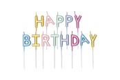 Zabawki - Globos Cake Candle Set "Happy Birthday" Pastel Colors - 1101
