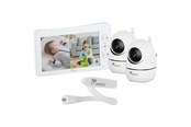 Akcesoria dla niemowląt - Momini DreamWatcher Baby Monitor with 7" HD Screen and 2 Cameras White - 5906601060052