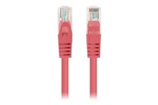 Kabel sieciowy - Lanberg patch cable - 1 m - red RAL 3017 - Czerwony - PCU5-20CC-0100-R
