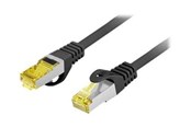 Kabel sieciowy - Lanberg patch cable - 2 m - black RAL 9004 - Czarny - PCF6A-10CU-0200-BK
