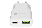 Telefon - Adapter i Ładowarka - Natec Ribera power adapter - GaN slim - USB USB-C - 20 watt - NUC-2376