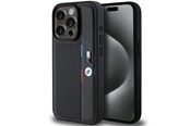Telefon - Pokrowiec i etui - BMW Perforated Tricolor Line case for iPhone 15 Pro - black - 3666339234713