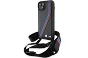 Telefon - Pokrowiec i etui - BMW M Edition Carbon Tricolor Lines & Strap case for iPhone 15 Plus / 14 Plus - black - 3666339235666