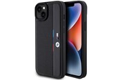 Telefon - Pokrowiec i etui - BMW Perforated Tricolor Line case for iPhone 15 Plus / 14 Plus - black - 3666339234706