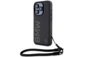 Telefon - Pokrowiec i etui - BMW Signature Leather Wordmark Cord case for iPhone 15 Pro Max - black - 3666339232689