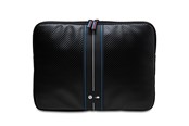 Torba, plecak i pokrowiec na laptopa - BMW Carbon & Blue Stripe sleeve for a 14" laptop - black - 3666339239596