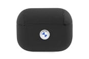 Telefon - Inne akcesoria - BMW BMAP2SSLBK AirPods Pro 2 (2022/2023) cover black/black Geniune Leather Silver Logo - 3666339112295