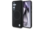 Telefon - Pokrowiec i etui - BMW Leather Half Textured MagSafe Case for Samsung Galaxy S25 - Black - 3666339448776