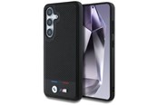 Telefon - Pokrowiec i etui - BMW Leather Tricolor Stripe MagSafe Case for Samsung Galaxy S25 - Black - 3666339448790