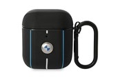Telefon - Inne akcesoria - BMW Leather Color Lines Case for AirPods 1 / 2 - Black - 3666339089504