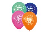 Zabawki - Globos 12 Inch Happy Birthday Balloons - 8 pcs. - 7176