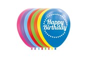 Zabawki - Globos Balloons Happy Birthday Mix Colors 30cm 8 pcs. - 1129001
