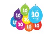 Zabawki - Globos Balloons 2-sided Printed Number 10 8 pcs. - 512010