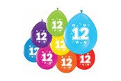 Zabawki - Globos Balloons 2-sided Printed Number 12 8 pcs. - 512012
