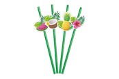 Zabawki - Globos Paper Straws Fruit Aloha - 6 pcs. - 9345