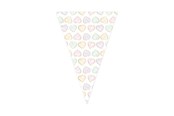 Zabawki - Globos Paper Flag Garland Watercolors Hearts - 6m - 4480