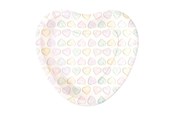 Zabawki - Globos Paper Plates 23cm Heart-Shaped Watercolors Hearts - 8 pcs. - 4484