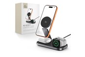 Telefon - Adapter i Ładowarka - Tech-Protect A52 3in1 MagSafe 25W QI2.2 Wireless Charger - Black - 5906302323807