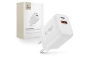 Telefon - Adapter i Ładowarka - Tech-Protect NCA65W-GAN 2-Port PD 65W / QC3.0 2-Port Wall Charger - White - 5906302339822