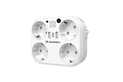 Telefon - Adapter i Ladowarka - Wozinsky WRS-2B 4x AC 2x USB-A 2x USB-C 4000 W Network Splitter with Lamp - White - 5907769388637