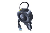 Telefon - Adapter i Ładowarka - Baseus PrimeTrip VR2 30W + 30W Car Charger with Retractable USB-C Cable - Black - C0206401