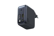 Telefon - Adapter i Ładowarka - Baseus EnerCore CJ11 100W Wall Charger with USB-A and USB-C Ports and Retractable USB-C Cable - Black - E0120M00