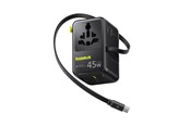 Telefon - Adapter i Ładowarka - Baseus PicoGo AG11 45W 6-in-1 Travel Adapter with Retractable USB-C Cable - Black - E0307F00