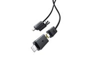 Kabel USB - Baseus Versatile 60W USB-C - USB-C Cable with USB-A and Lightning Adapters 0.6 m - Black - P10383000121-00
